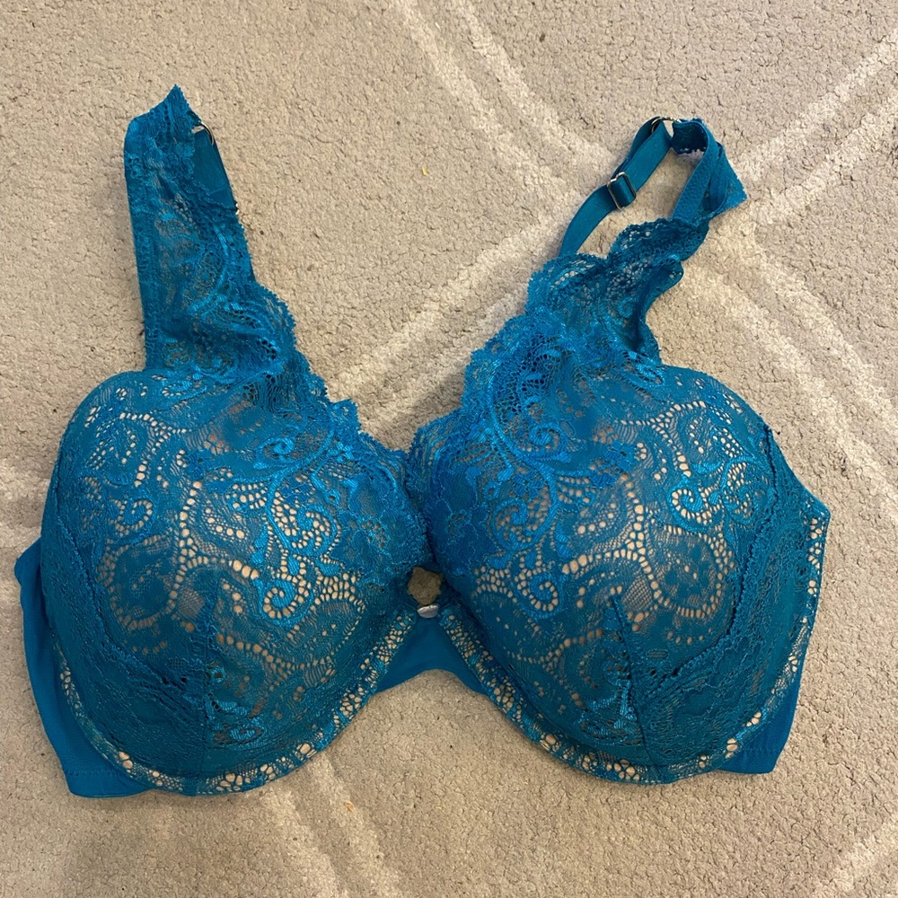 ThirdLove Teal 24/7 Lace Contour Plunge Bra 36F